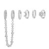 Conjunto Popular Europeo y Americano de Pendientes de Estrella y Luna con Cadena de Borla de Circonita, Pendientes Colgantes, Pendientes Transfronterizos de Lujo Ligero de Gama Alta para Mujer
