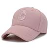 Chapéu Feminino Letra c Bordada Boné de Baseball Casal Coreano Respirável Moda Estudante Chapéu de Sol Tecido de Abacaxi