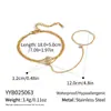 Pulseira Branca de Zircônia Encaixada Mais Vendida no Exterior, Aço Inoxidável com Revestimento a Vácuo de Ouro 18K, Joia de Luxo Leve de Alta Qualidade para Mulheres