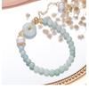 Pulsera de Cristal Badu para Mujer Elegante Temperamento Hebilla de Paz Esmeralda Pulsera Cristal Rosa Litio Púrpura Gloria Cristal Fresa Pulsera Venta al por Mayor