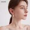 Nuevos Pendientes de Flor de Camelia con Lazo Estilo Francés para Mujer, Pendientes de Lujo Ligero de Nicho, Versátiles y de Alta Gama, Pendientes Estilo Chanel