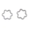 Accesorios de Plástico Ccb, Pulsera de Hilo de Cuentas Huecas Grandes con Forma de Flor con Anillos de Cuentas en Bucle, Puede Contener 6 Cuentas