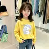 Camiseta básica de manga larga para bebé niña con estampado de dibujos animados, camiseta fina de algodón puro, nueva camiseta infantil para primavera y otoño 2026