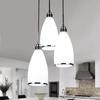 Lustre de Restaurante Moderno Simples Lâmpada de Mesa de Jantar de Vidro Balcão de Bar Café Lâmpada de Sala de Jantar Ocidental Lâmpada LED de Três Cabeças