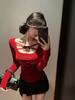 2025 Primavera y Otoño Nuevo Sexy Lazo Cruz Encaje Manga Larga Top Ajustado Camiseta Interior Camisa Base Ropa de Mujer