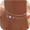 Design de Comércio Exterior da Amazon Tornozeleira Cruz de Cobre Minimalista para Mulheres, Estilo Doce-Cool Exquisito, Joia de Pé Empilhável Personalizada