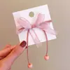 Ligas para el cabello de listón con moño para niños, pequeños accesorios para el cabello para niñas, lindas cuerdas para el cabello anudadas para pequeñas princesas