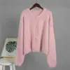 Cardigan de Tricô Macio e Sedoso Transfronteiriço Moda Europeia e Americana Outono e Inverno 2025 Novo Cardigan de Tricô Imitação de Visão para Mulheres