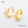 Pendientes de Acero de Titanio Estilo Ins Espigas Flores Hojas Pendientes Pendientes Pendientes de Acero Inoxidable Oro 8K Pendientes de Gama Alta para Mujeres
