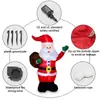 Modelo Inflable Navideño de 1.8m Luz LED Papá Noel Bolsa de Regalo de Fondo Decoración para Patio Exterior Jardín Fiesta