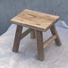 Olmo Viejo Creativo Banco Pequeño Taburete Cuadrado Doméstico Taburete Bajo de Madera Maciza Taburete de Madera para Mesa de Café Taburete para Cambiarse los Zapatos Taburete de Baile para Niños