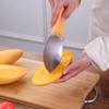 Artefato para cortar manga em cubos aço inoxidável molde para cortar e cavar frutas colher multifuncional para melancia faca de corte