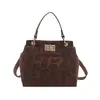 Bolsa de Mão Estilo Coreano Tendência Transfronteiriça Bolsa Saco para Mulheres Inverno 2026 Nova Estampa de Leopardo Bolsa de Ombro de Luxo Leve Bolsa Transversal para o Dia a Dia