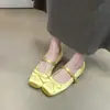 Sapatos Mary Jane de Ballet com Salto Escondido e Laço de Cetim Estilo Coreano Modelo Novo Primavera 2026 Sapatos Jovens de Tira Única