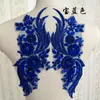 Vestidos de Noiva Vestidos Bordados Pesados Renda Apliques Florais Feito à Mão DIY Véu Decorações Acessórios Enfeites de Roupa Patches Adesivos de Tecido
