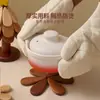 Alfombrilla Aislante para Árbol de Navidad de Gama Alta, Decoración de Mesa, Posavasos y Base para Tazón Plegable de Madera Maciza Creativa Anti-quemaduras