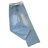 Jeans de Piernas Anchas con Pedrería de Alta Gama para Mujer, Nuevo Estilo Primavera y Otoño 2026, Pantalones Rectos Adelgazantes de Cintura Alta con Lentejuelas Completas