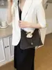 Bolsa Tote Grande de Tecido Retro Simples para Comércio Exterior Transfronteiriço para Mulheres, Textura de Alta Qualidade, Elegante Bolsa de Ombro Transversal para Trabalho e Deslocamento