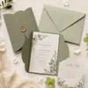 Convites de casamento com relevo de luxo, convites de casamento de alta qualidade, cartões postais com texto em relevo, cartões de menu