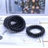 Pulseira grande, média e pequena, bobina de telefone preta, elástico de cabelo, elástico, corda para cabelo, loja de um real, dois reais, acessórios de cabelo, acessórios de cabeça
