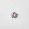 Arete de titanio F136 con forma de erizo de mar y corazón para lóbulo de la oreja, Piercing para labio de erizo de mar con rosca interna de titanio G23, Accesorio de joyería para la oreja