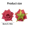 Rosa Vermelha Flor Artificial Cabeças de Flor Mini Cerimônia de Casamento Decoração de Casamento Decoração de Carro de Casamento Flor de Seda Artificial Lapela Fabricante Atacado