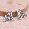 21X18Mm 2.25g Accesorios de Joyería Multicolor Hecho a Mano Personaje Ángel Pareja Bicicleta Colgante