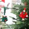 Colgante de Árbol de Navidad Transfronterizo Ins Lindo Mini Árbol de Navidad de Fieltro de Lana Colgante de Carrillón de Viento Decoraciones Navideñas