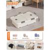 Caja Inferior de Cama Caja de Almacenamiento para Cama con Ruedas Tapa Doble Plana Abatible Caja de Almacenamiento Gran Capacidad Ropa Edredón Juguete Caja para Guardar Cosas
