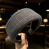 Estilo de principios de otoño Estilo coreano Diadema de punto con textura impresa Versátil Retro Top de calavera alta Pinza para el pelo Accesorios para el pelo de uso diario