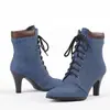 2026 novas botas amarelas de outono/inverno estilo europeu e americano, botas camufladas, botas femininas, botins com cadarço, botas de montaria, saltos agulha, calçados de exportação