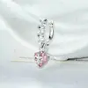 Nuevo pendiente de botón de oreja con pasador recto de colgante de corazón de iris de Iris Heart Henson, joyería para piercing de hueso de oreja con varilla de aleación de titanio