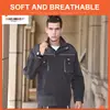 Conjuntos de ropa de trabajo de manga larga para primavera y otoño al por mayor, con múltiples bolsillos, adecuados para construcción, reparación automotriz y mantenimiento de propiedades, con opciones para impresión y bordado