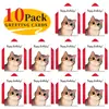 Conjunto de Cartão de Aniversário Pintado à Mão Gatinho Estilo Novo Transfronteiriço com Envelope para Enviar a Amigos e Melhores Amigas para Transmitir Desejos de Aniversário