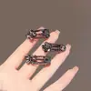 2024 Pinza para el Cabello Estilo Metal con Pedrería Súper Brillante Flor de Cristal Pinza Hueca Pinza Lateral para Flequillo Pinza Recta