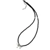 Collar de Plata de Ley S925 Suchuang con Abalorios de Ágata Negra y Lazo Moda de Nicho Lujo Accesible Estilo Ins Cadena para la Clavícula
