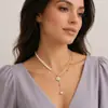 Collar con colgante de moneda con cabeza de reina de perla sintética punk de diseño transfronterizo europeo y americano para mujer, diseño de nicho para chica popular en Instagram