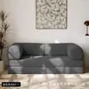 Sofá de suelo relajante con amplia zona de asiento, estructura de madera maciza reforzada, sofá esquinero de tela estilo crema para apartamentos y casas de huéspedes