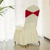 Novo hotel banquete de casamento flor de encosto de cadeira sem gravata com camada de ar espessa flor de encosto de cadeira elástica laço decoração de cadeira