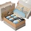 Juego de Té Estilo Antiguo Medio para Casa Té de la Tarde Tetera de Gran Capacidad Mesa de Té Paquete de Regalo de Alojamiento de Alta Calidad