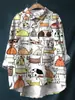 Camisa Jacket de Venta Caliente Transfronteriza con Nuevo Estampado de Cachorro Digital 3D para Mujer, Nueva Camisa Francesa de Manga Larga para Primavera y Verano