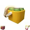 Mini Enfriador Retro Amazon para 4 Latas, Capacidad para 4 Latas de Bebidas, Mini Caja Enfriadora Retro