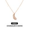 Fujian e Guangdong Joias Internacionais Design Original Prata S925 Pena Você Acompanhou Colar Feminino Zircônia Moda Luxo Leve Em Estoque