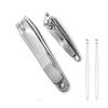Cortaúñas individual Spot cortaúñas tamaño pequeño plateado galvanizado 211 cortaúñas con cuchillo cortaúñas