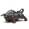 Pet de Chá de Argila Roxa Yixing Ornamento do Signo Touro Escultura de Argila de Bronze Feita à Mão Estatueta de Touro Acessórios para Conjunto de Chá Pode Ser Usado para Cerimônia do Chá