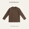 Categoria a Camiseta de Listras para Crianças Outono e Inverno Tops Quentes para Meninos e Meninas Roupa Infantil Camiseta de Gola Alta Baixa para Bebê