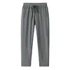 Pantalones Deportivos Finos de Verano para Hombre, Algodón Puro Holgados Talla Grande Rectos Casuales, Pantalones Largos Transpirables para Hombre