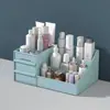 Caja de almacenamiento de cosméticos de acrílico transparente, estante de escritorio de múltiples capas, a prueba de polvo y humedad, para organizar labiales, polvos y mascarillas faciales