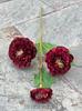 Nuevas flores artificiales rojas chinas para bodas rojo brillante rojo vino tinto guía de pasillo de salón de bodas decoración suave flores artificiales al por mayor