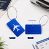 Etiqueta de Equipaje de Aluminio Personalizable para Bolsa de Viaje o Maleta, Etiqueta de Identificación con Cierre de Tornillo Seguro, Bucle de Cable de Acero y Tarjeta de Dirección de Contacto